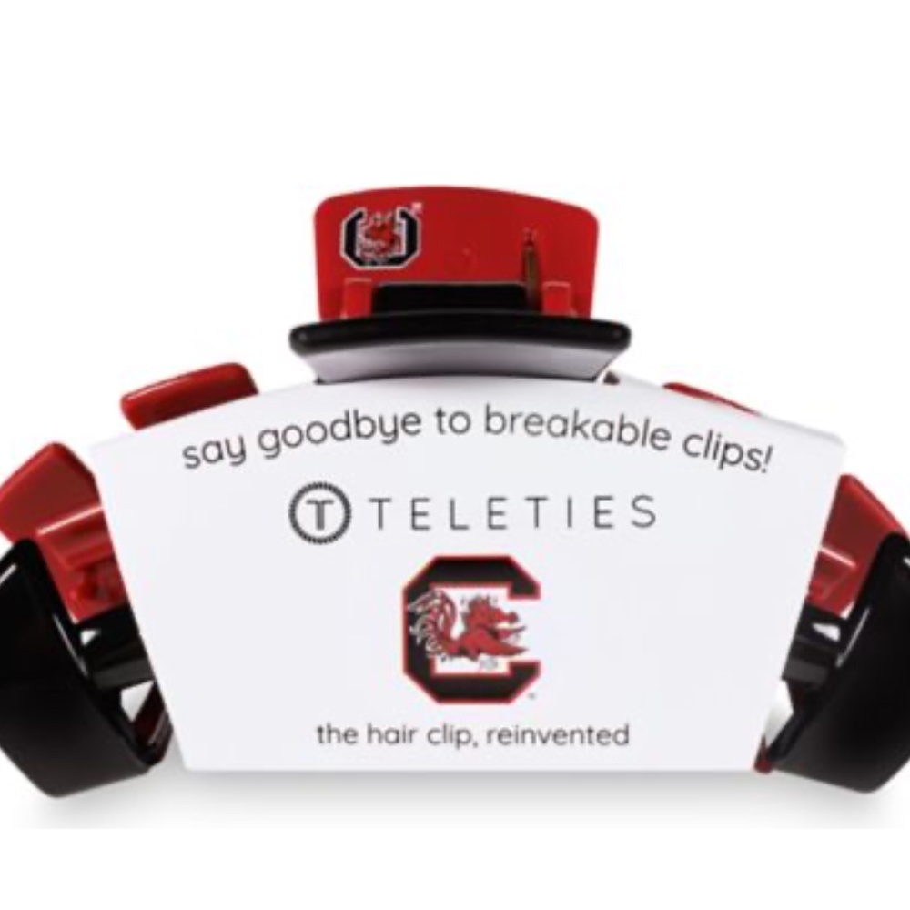 Teleties South Carolina Gamecocks Hair Clip|Healthy Hair| New Medium